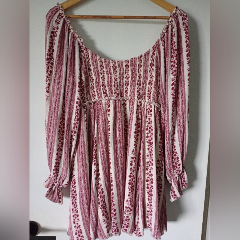 Boho Style Long Sleeve Mini Dress Size Medium - Picture 11 of 15